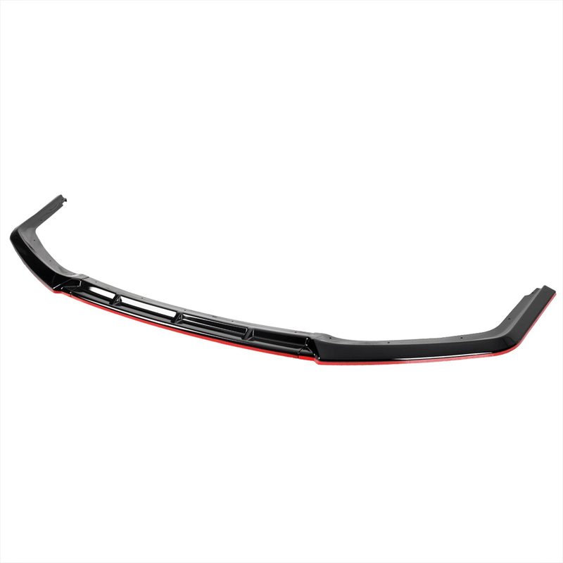 2017-2021 Honda Civic Si Glossy Black/Red Trim 3Pcs Front Bumper Lip Kit