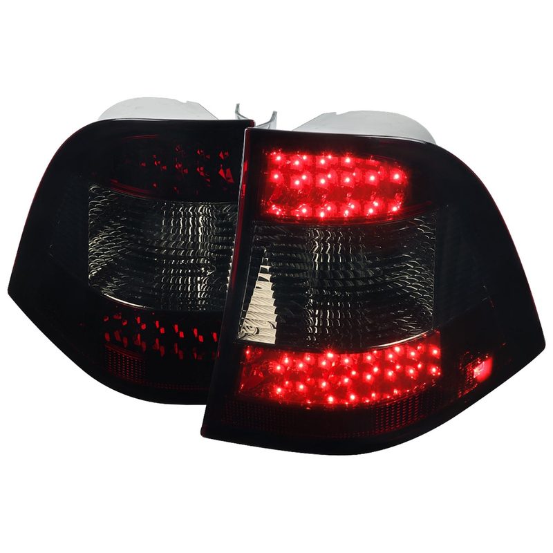 1998-2005 Mercedes Benz W163 M Class LED Tail Lights Chrome/Red Smoke Lens
