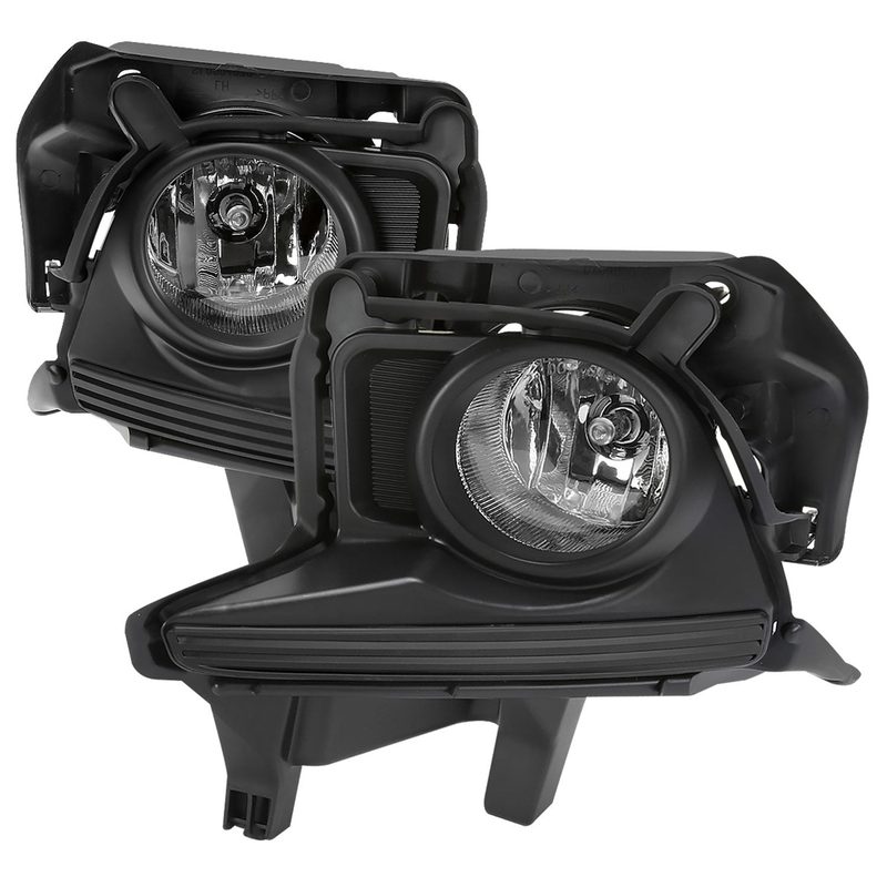 2014-2016 Toyota Highlander H16 Fog Lights Kit Chrome Housing/Clear Lens