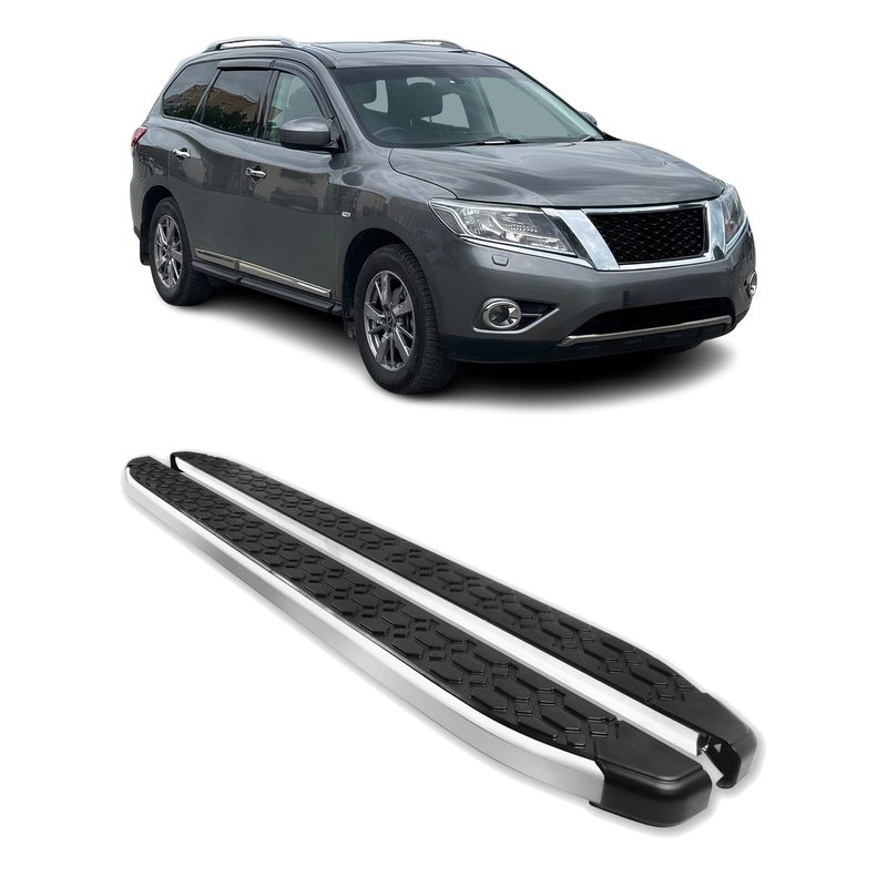 Side Step Nerf Bars Running Board for Nissan Pathfinder 2013-2020 Gray Black 2x