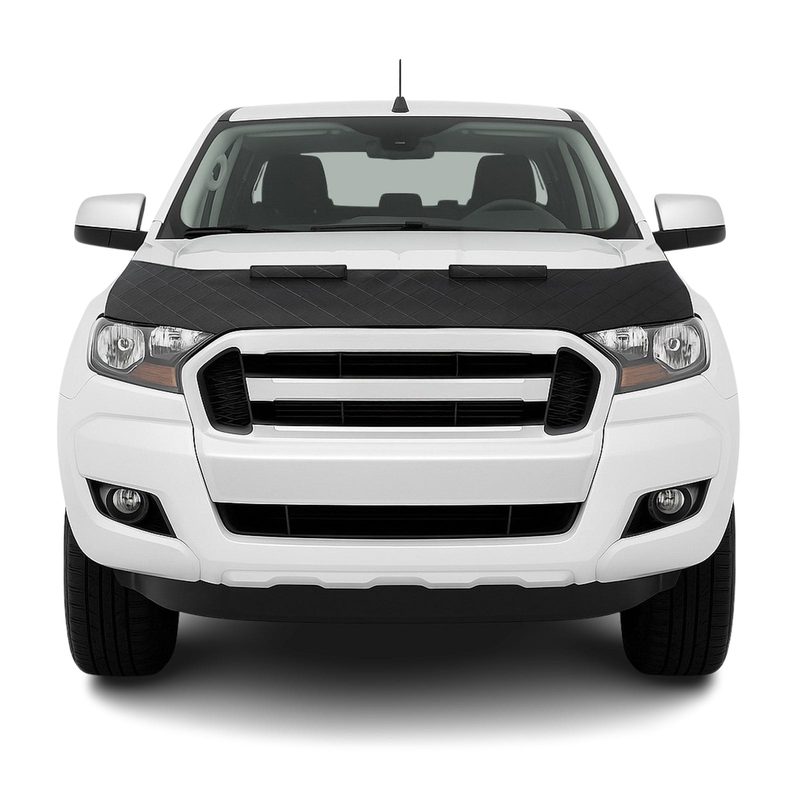 2019-2023 Ford Ranger Car Bonnet Mask Hood Bra Diamond Half Black