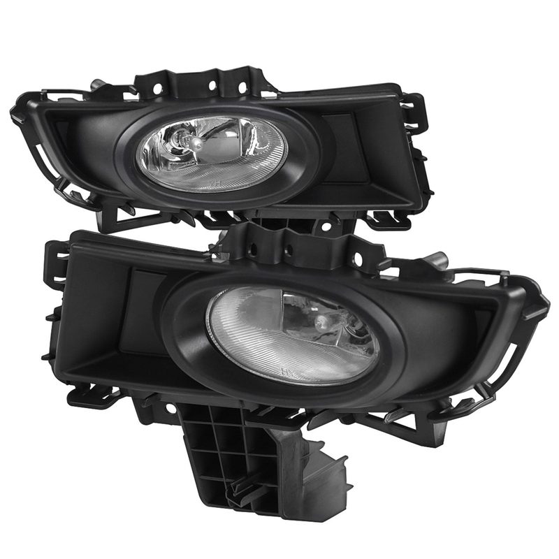 2007-2009 Mazda 3 Sedan H11 Fog Lights Kit Chrome Housing/Clear Lens