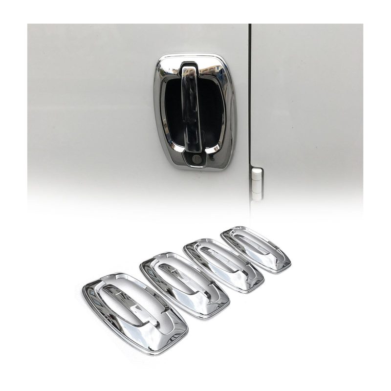 2014-2022 RAM ProMaster Car Door Handle Cover Protector Silver Chrome 8 Pcs