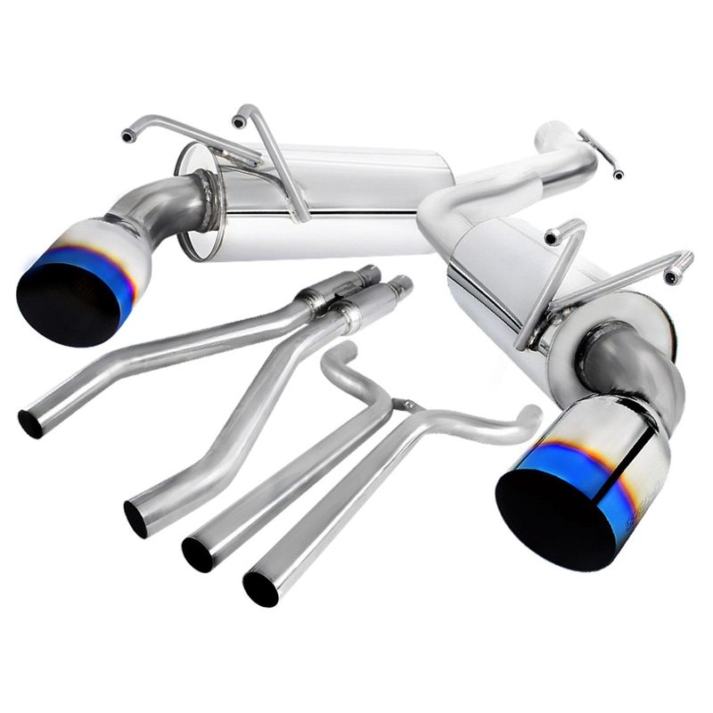 2010-2015 Chevy Camaro 3.6L V6 S.Steel Dual Catback Exhaust System Burnt Tip
