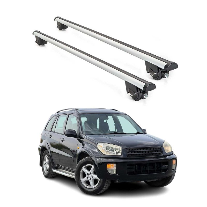 2001-2005 Toyota RAV4 Roof Rack Cross Bars Silver