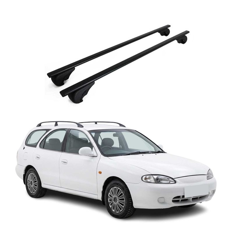 Roof Rack Cross Bars Carrier for Hyundai Elantra Wagon 1996-2000 Black