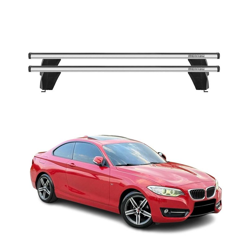2014-2021 BMW 2 Series F22 Coupe Roof Rack Cross Bars Silver