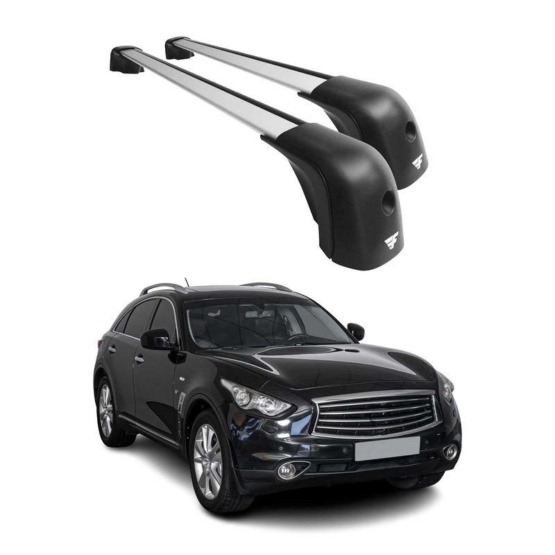 2014-2017 Infiniti QX70 Roof Racks Cross Bars Silver