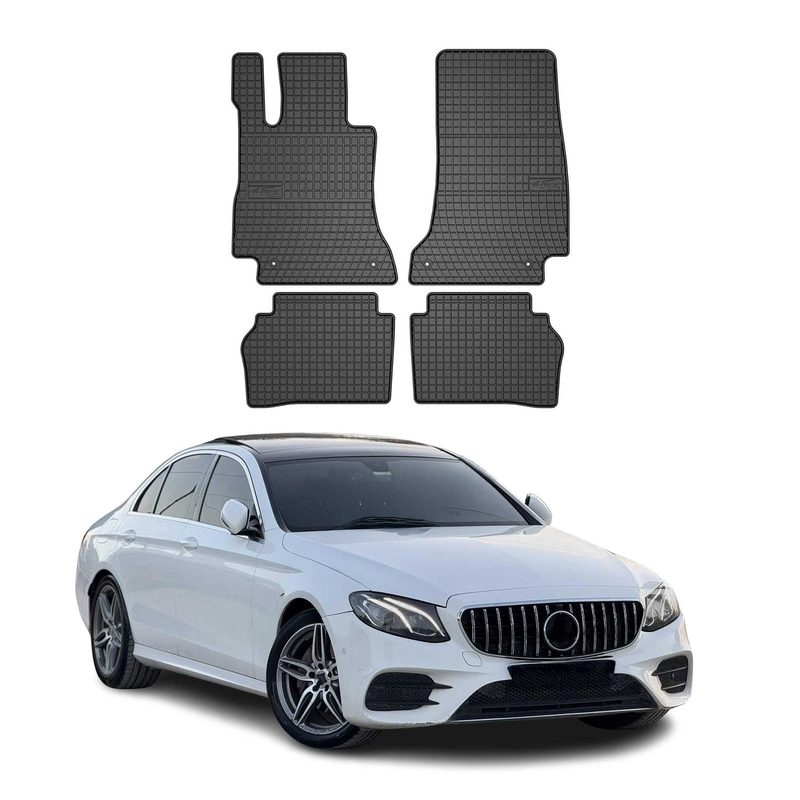 2017-2023 Mercedes E Class W213 Sedan Floor Mats Liners Full Set All Weather Rubber Black