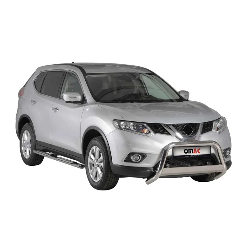 2014-2016 Nissan Rogue Bull Bar Push Front Bumper Grille Silver Stainless Steel