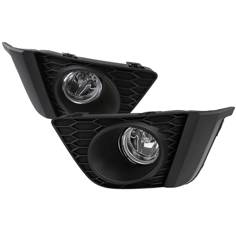 2015-2017 Honda Fit 12V/55W H11 Fog Lights Kit Chrome Housing/Clear Lens
