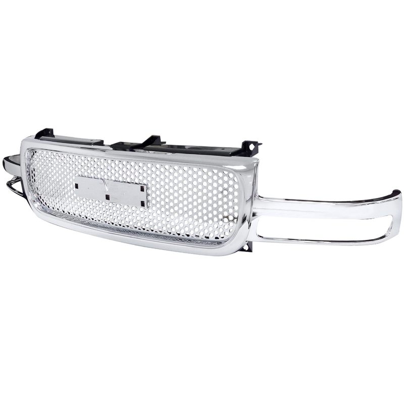 1999-2002 GMC Sierra 1500 2500LD/ 2000-2006 Yukon + XL Chrome Mesh Grille