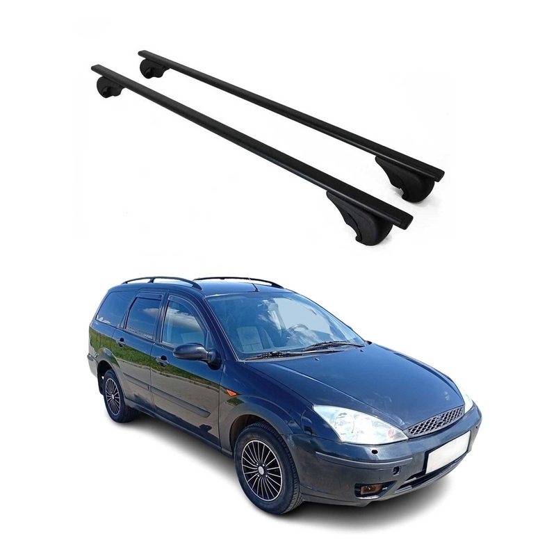 2000-2007 Ford Focus Wagon Roof Rack Cross Bars Black