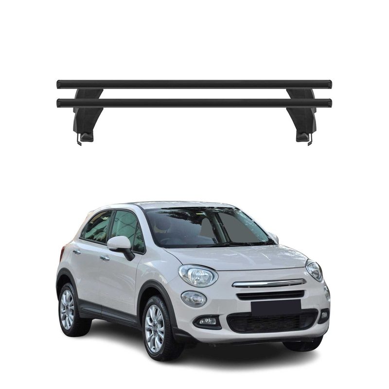 2016-2023 Fiat 500X Roof Rack Cross Bars Black