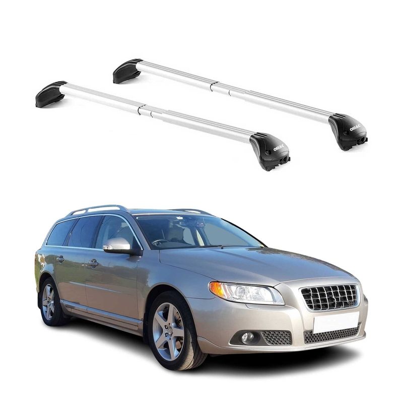 2008-2010 Volvo V70 Roof Rack Cross Bars Luggage Carrier 2 Pcs