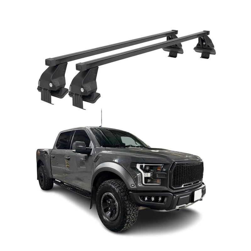 2015-2026 Ford F-150 SuperCab Roof Rack Cross Bars Black