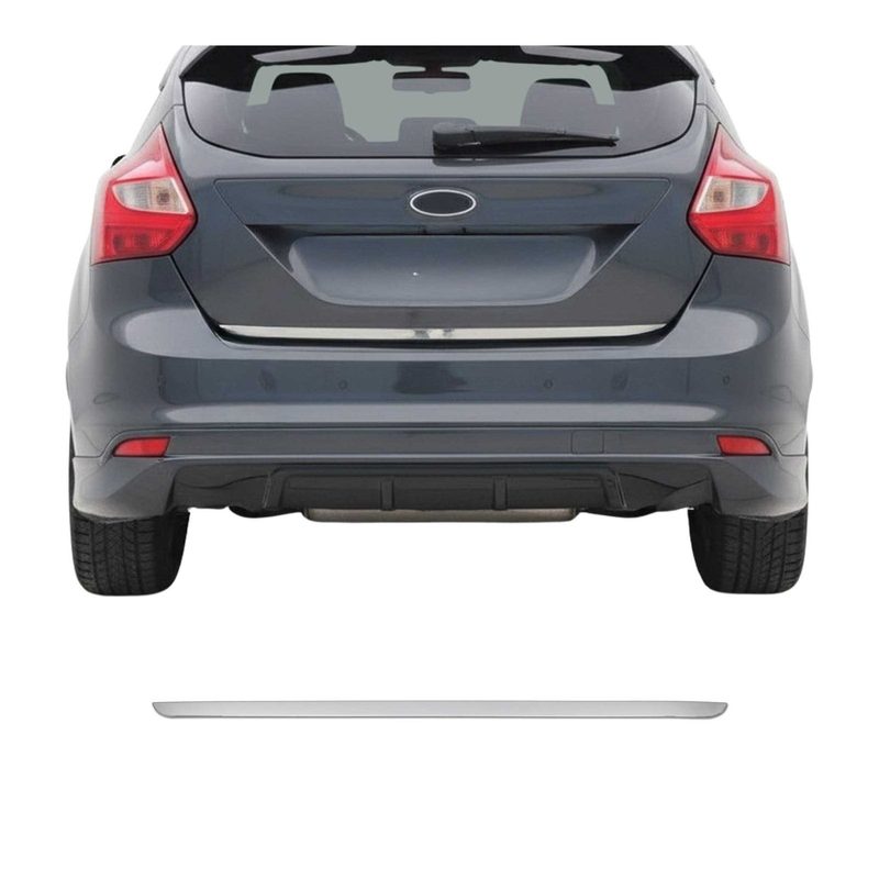 2012-2014 Ford Focus Hatchback Rear Trunk Lid Molding Trim Stainless Steel