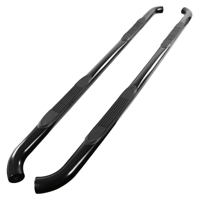 2015-2024 Ford F-150/F-250/350/450 SuperCab 3" Black Steel Side Step Nerf Bars