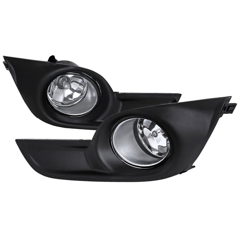 2013-2015 Nissan Altima Sedan H11 Fog Lights Kit Chrome Housing/Clear Lens