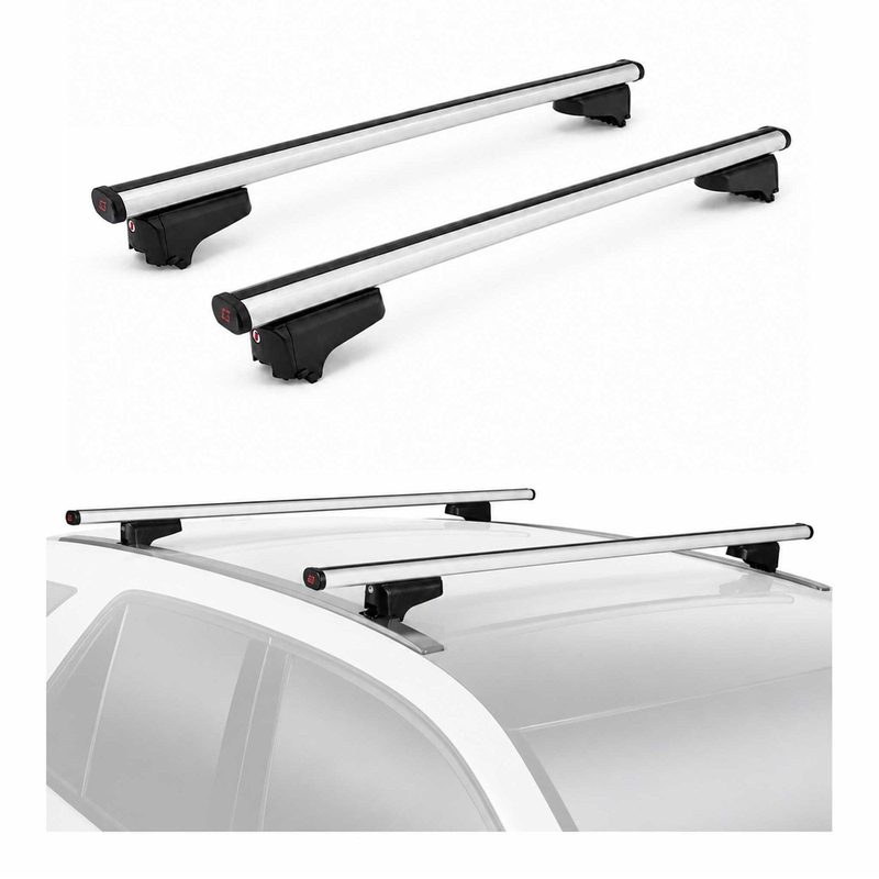 G3 Roof Racks for Audi A4 Wagon 2009-2012 Aluminium Lockable 165Lbs Gray