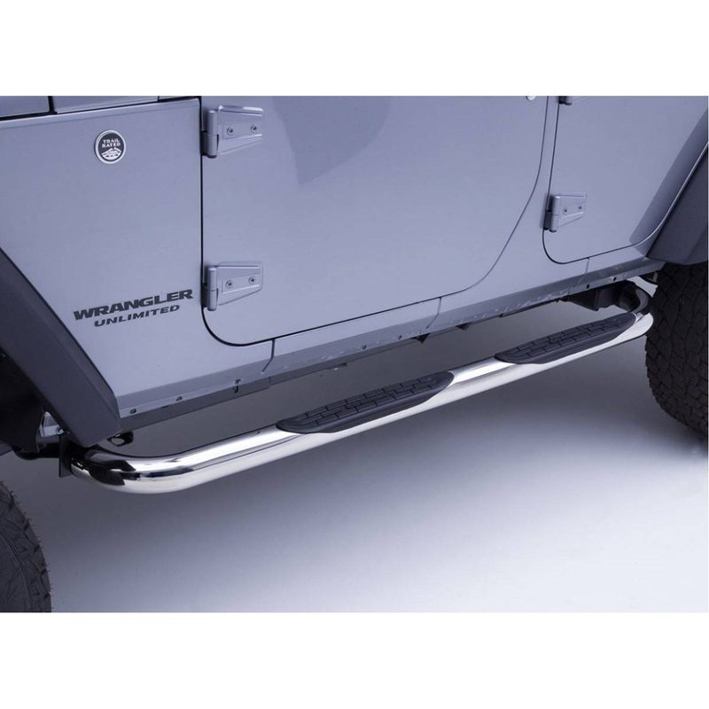 Estribos redondos 3" Inoxidable Jeep Wrangler JL 18-22 (4 puertas)