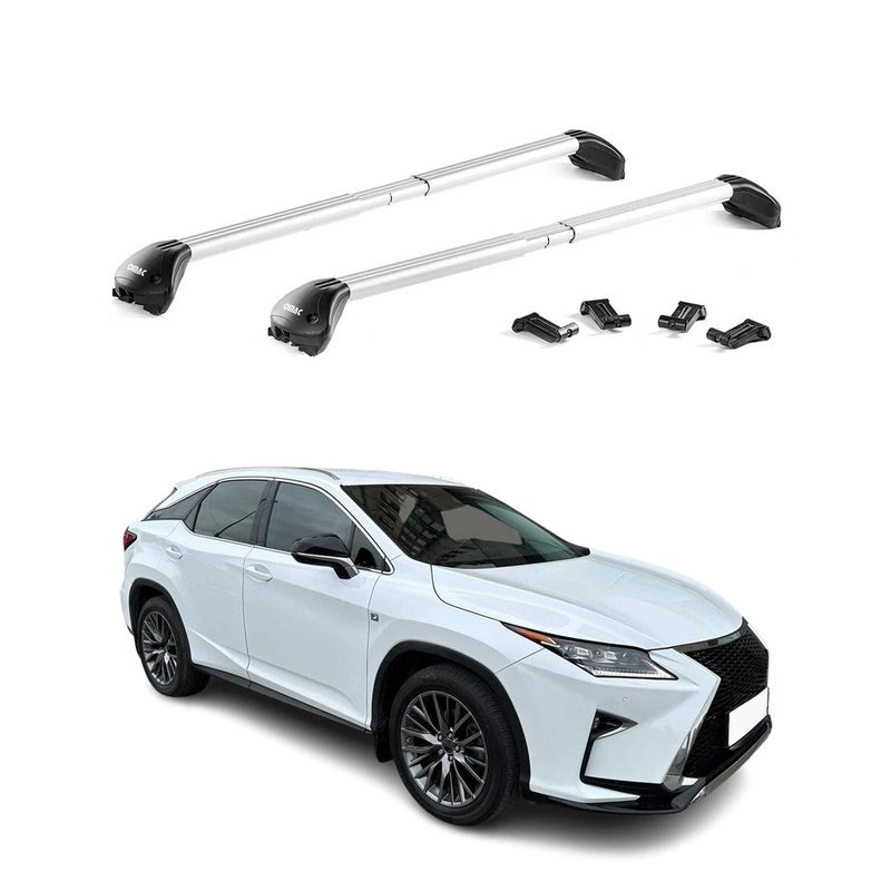 2016-2022 Lexus RX450h Roof Rack Cross Bars Silver Luggage Carrier 2 Pcs
