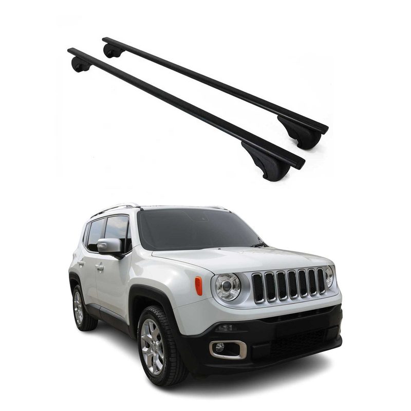 2015-2023 Jeep Renegade Roof Rack Cross Bars Black
