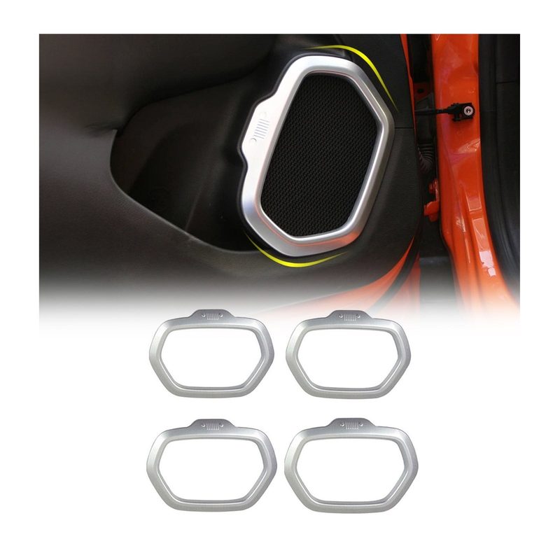 2015-2024 Jeep Renegade Speaker Frame Chrome Silver Chrome 4 Pcs