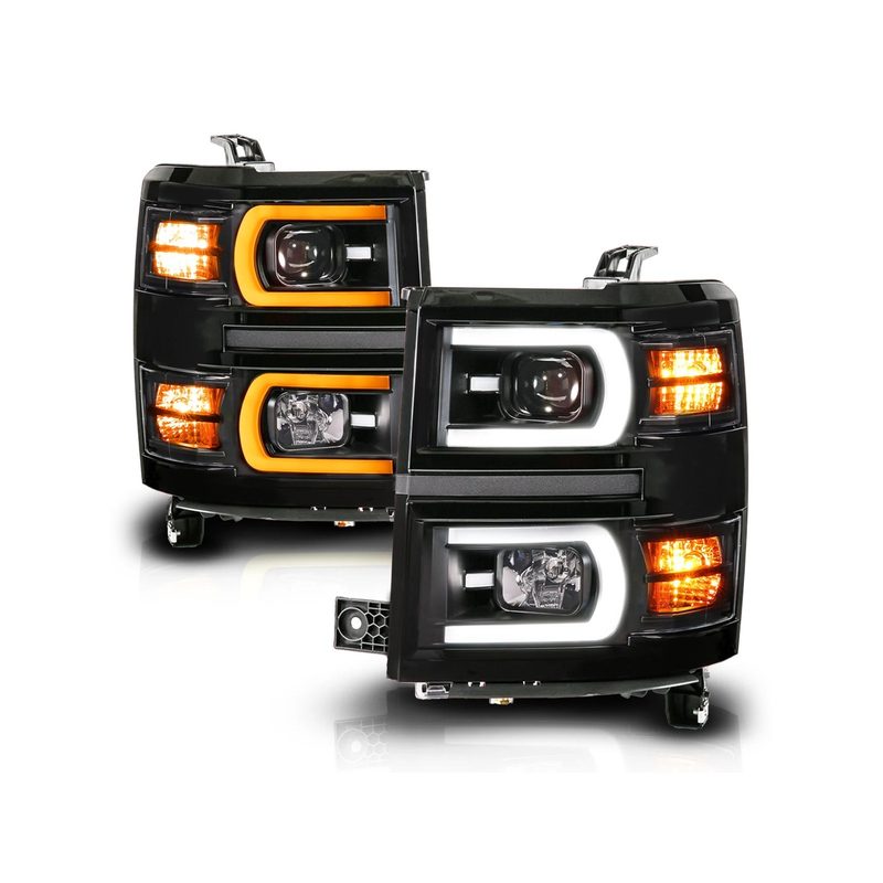 Anzo Black Sequential Signal DRL Projector Headlights 111617