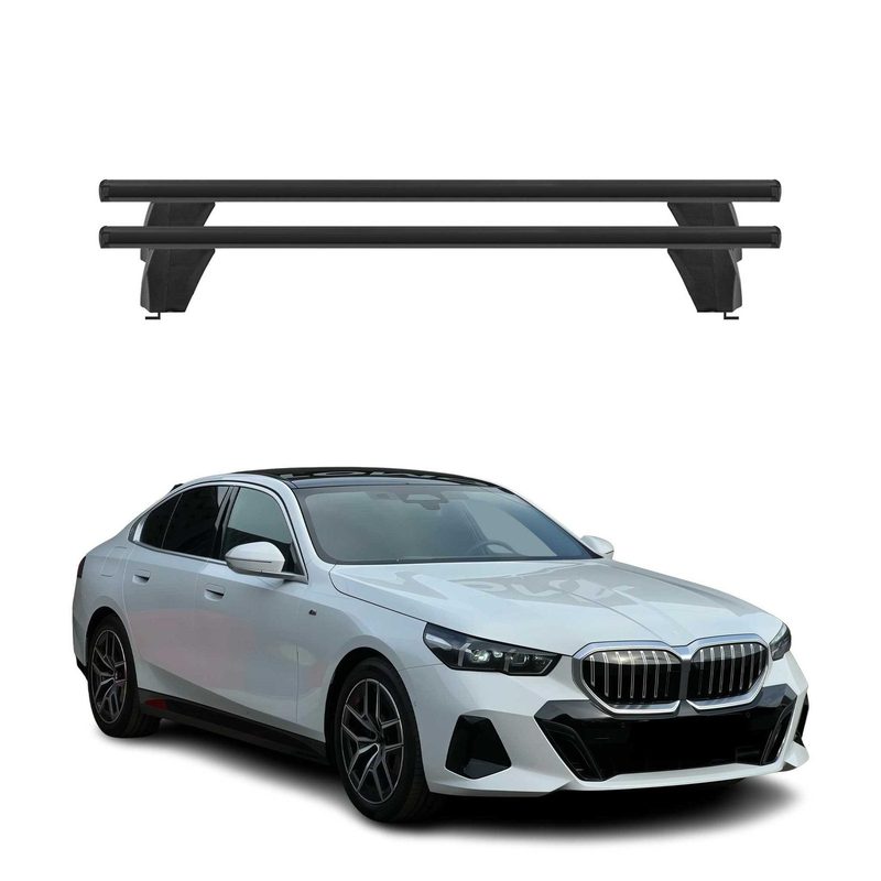 Roof Racks Cross Bars Luggage Carrier for BMW 5 G60 2024-2025 Alu Black 2x