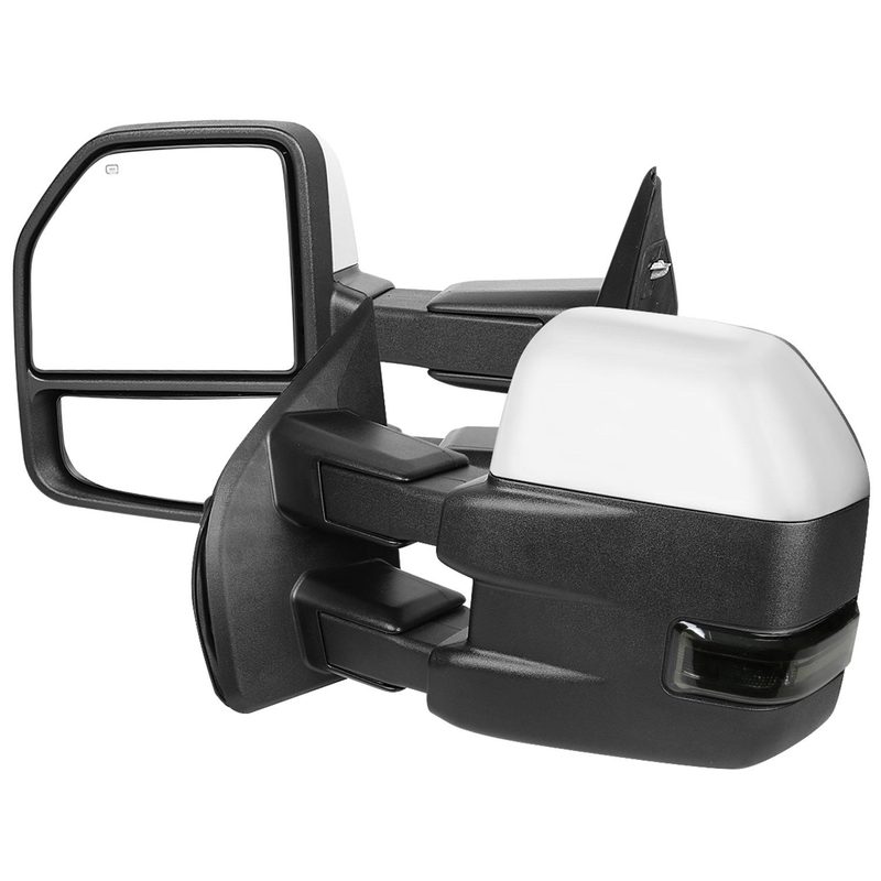 2015-2020 Ford F-150 Heated Towing Mirrors Smoke Turn Signal &Auxiliary Lights