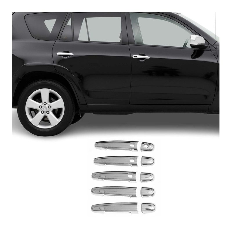 2006-2012 Toyota RAV4 Car Door Handle Cover Protector Stainless Steel Chrome Keyless