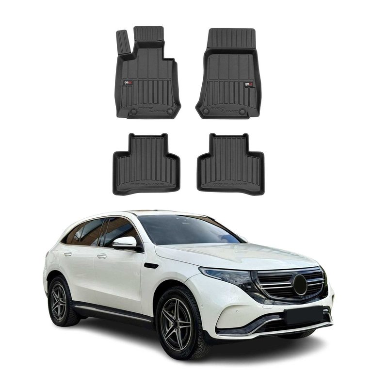 2021-2023 Mercedes EQC Premium Floor Mats Liners Full Set All Weather Heavy Duty Black