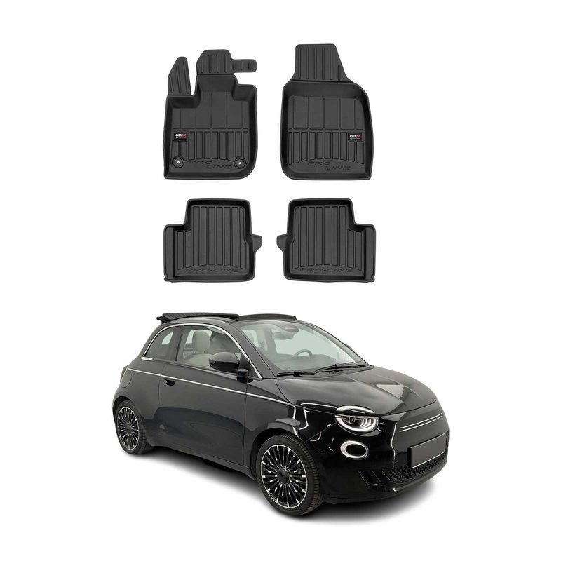2024 Fiat 500e Premium Floor Mats Liners Full Set All Weather Heavy Duty