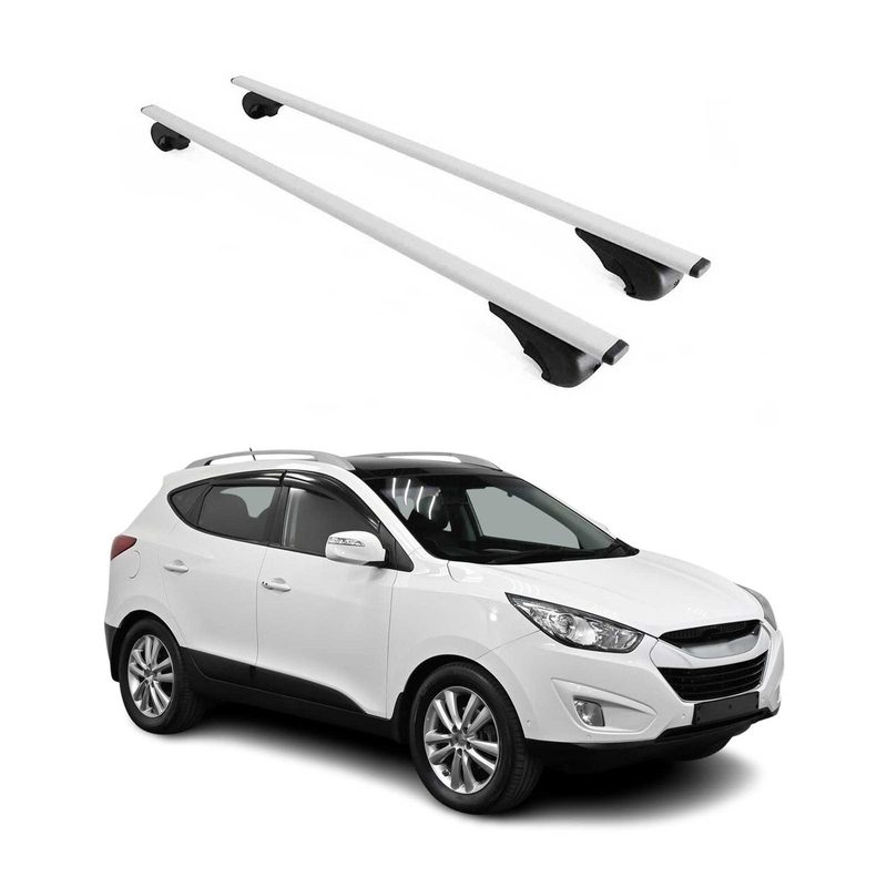 2010-2015 Hyundai Tucson Roof Rack Cross Bars Silver