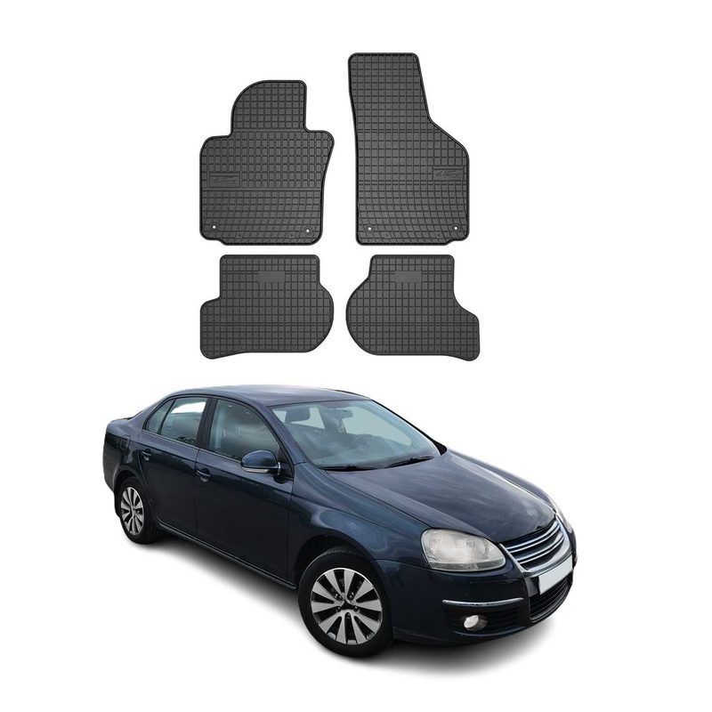 2005-2010 Volkswagen Jetta A5 Floor Mats Liners Full Set All Weather Rubber Black