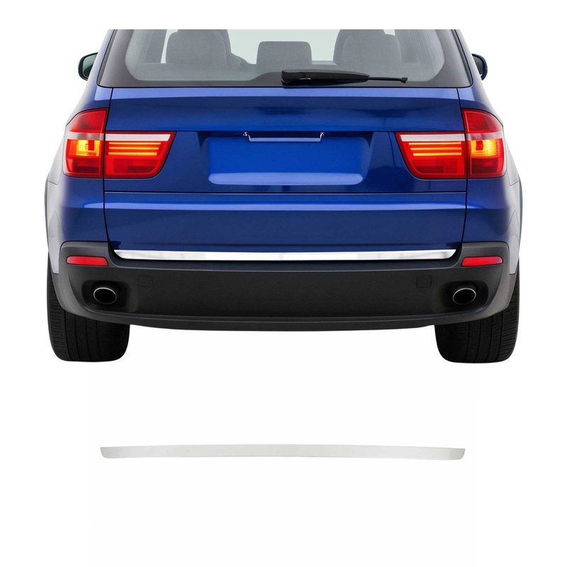 2007-2013 BMW X5 E70 Rear Trunk Lid Molding Trim Brushed Stainless Steel Silver 1Pc