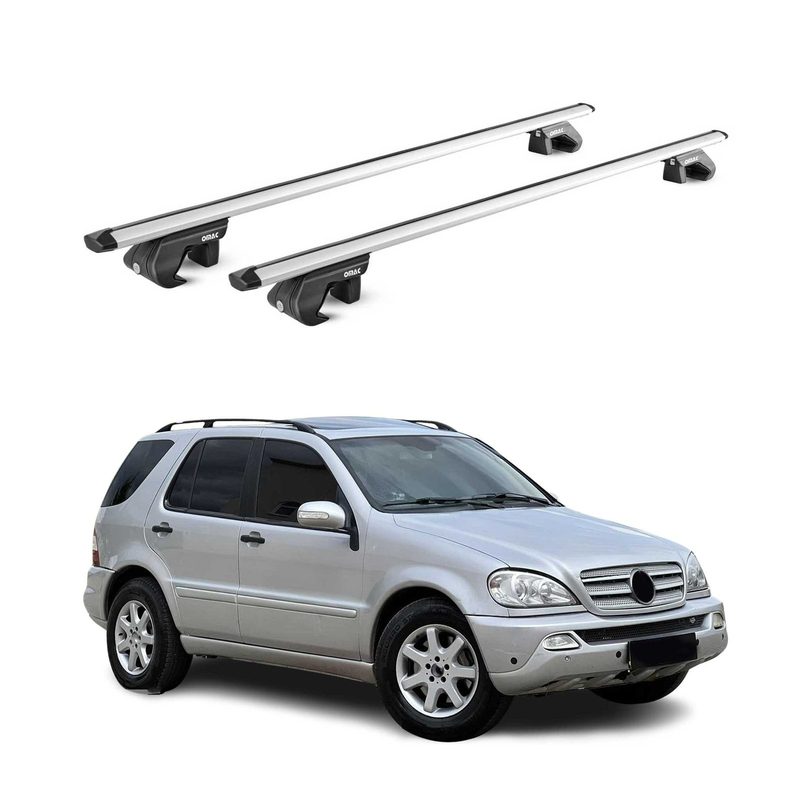 2012-2015 Mercedes ML Class W166 Roof Rack Cross Bars Silver