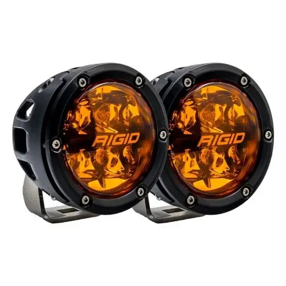 Faros Redondo Rigid 360 Series 4" Spot Con Amber PRO Lens (Par)