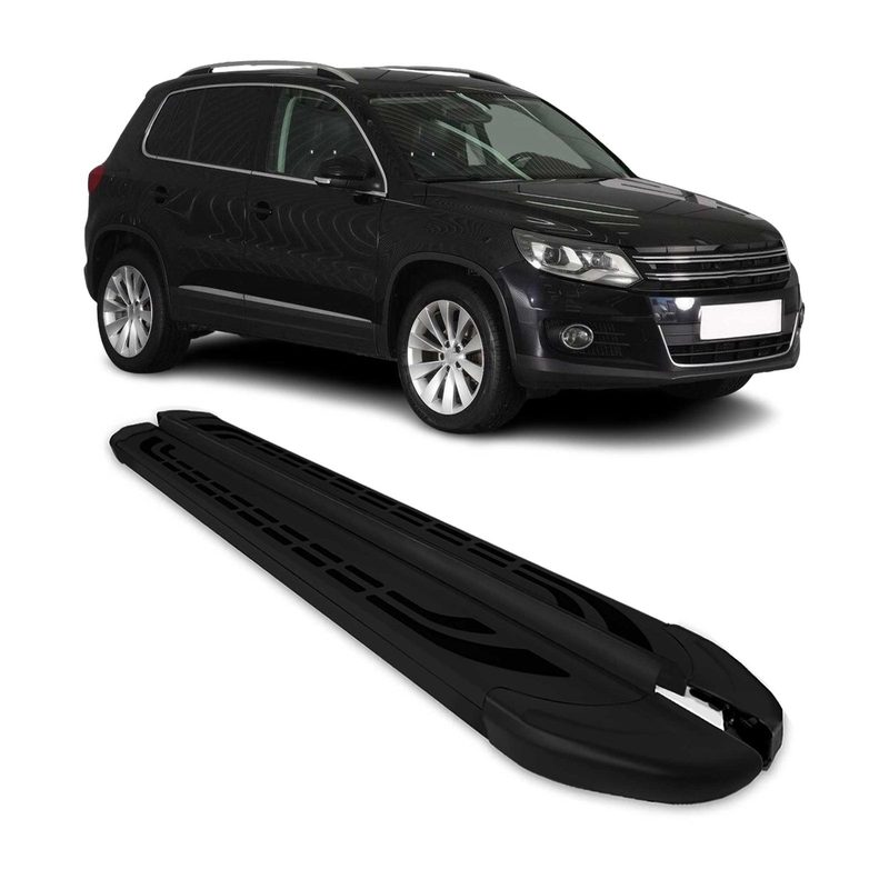 2009-2017 VW Tiguan Running Boards Side Steps Black