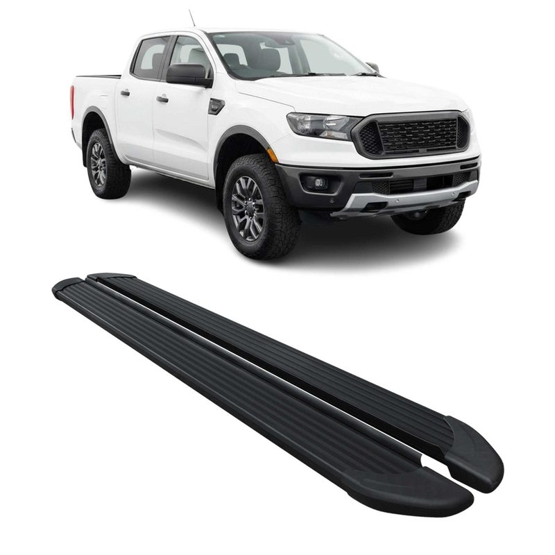 2019-2024 Ford Ranger SuperCab/Crew Cab Nerf Bar Side Step Running Boards Alu 2x