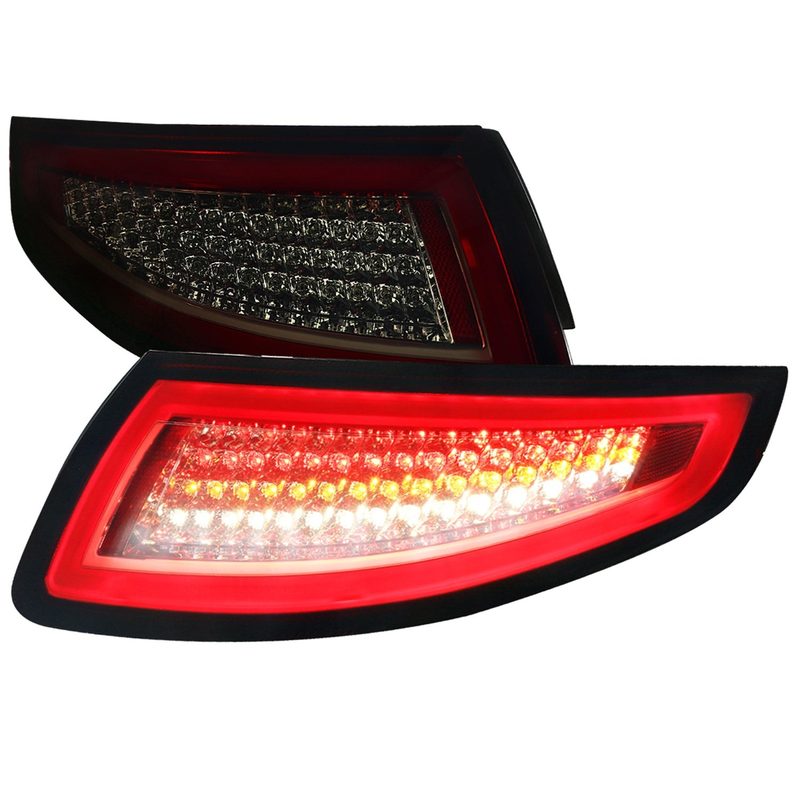 2005-2008 Porsche 911 997 Carrera/911 997 GT3 LED Tail Lights Chrome/Red Smoke