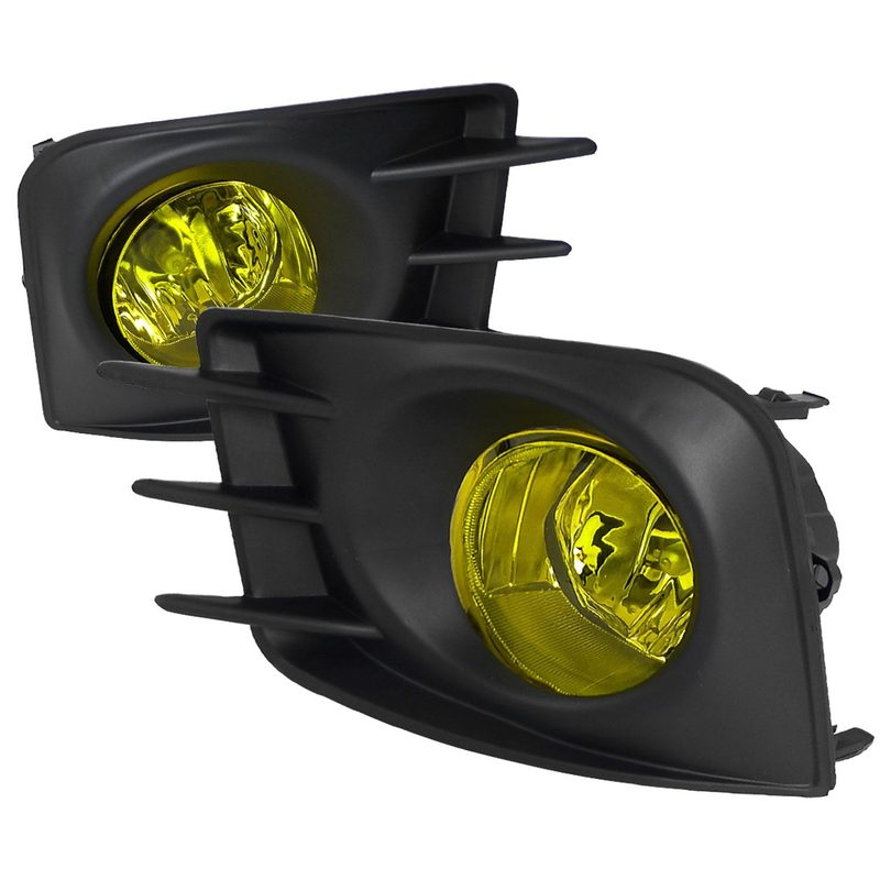 2011-2013 Scion tC H11 Fog Lights Kit Chrome Housing/Yellow Lens
