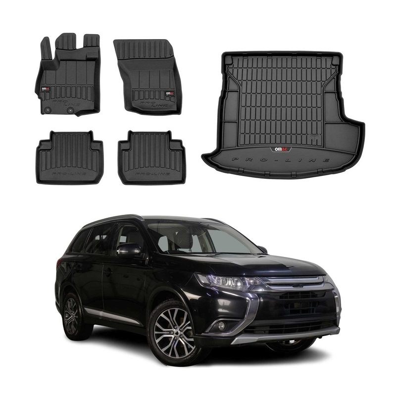 2014-2020 Mitsubishi Outlander Premium Floor Mats & Cargo Liner Full Set All Weather Heavy Duty 5 Seats
