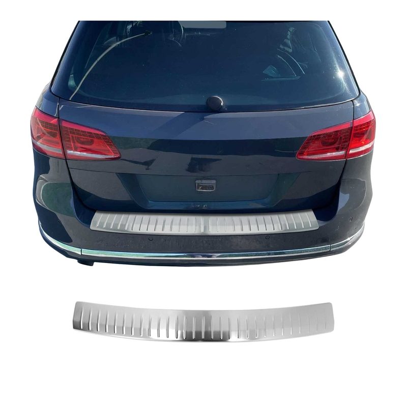 2012-2014 VW Passat B7 Wagon Rear Bumper Guard Stainless Steel Brushed