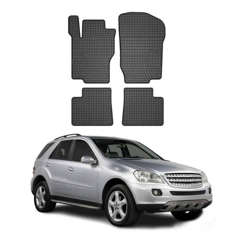 2005-2011 Mercedes M Class W164 Floor Mats Liners Full Set All Weather Rubber Black