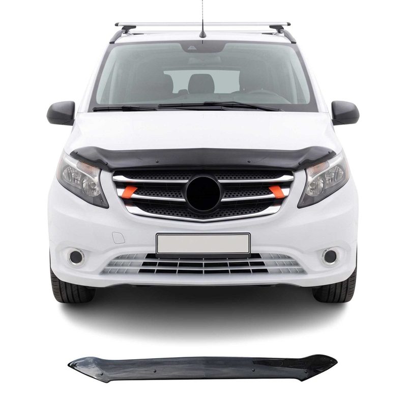 2016-2024 Mercedes Metris Front Bug Shield Hood Deflector 1 Pc Smoke