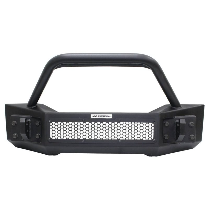 Rockline Stubby Winch Bumper para Wrangler JK 07-18 / Wrangler JL / Gladiator 18-25 (Defensa delantera con porta lampara)