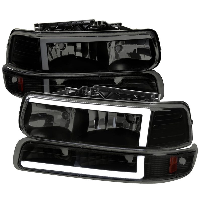 1999-2002 Chevy Silverado 1500 2500 /Tahoe Suburban LED Headlights Smoke