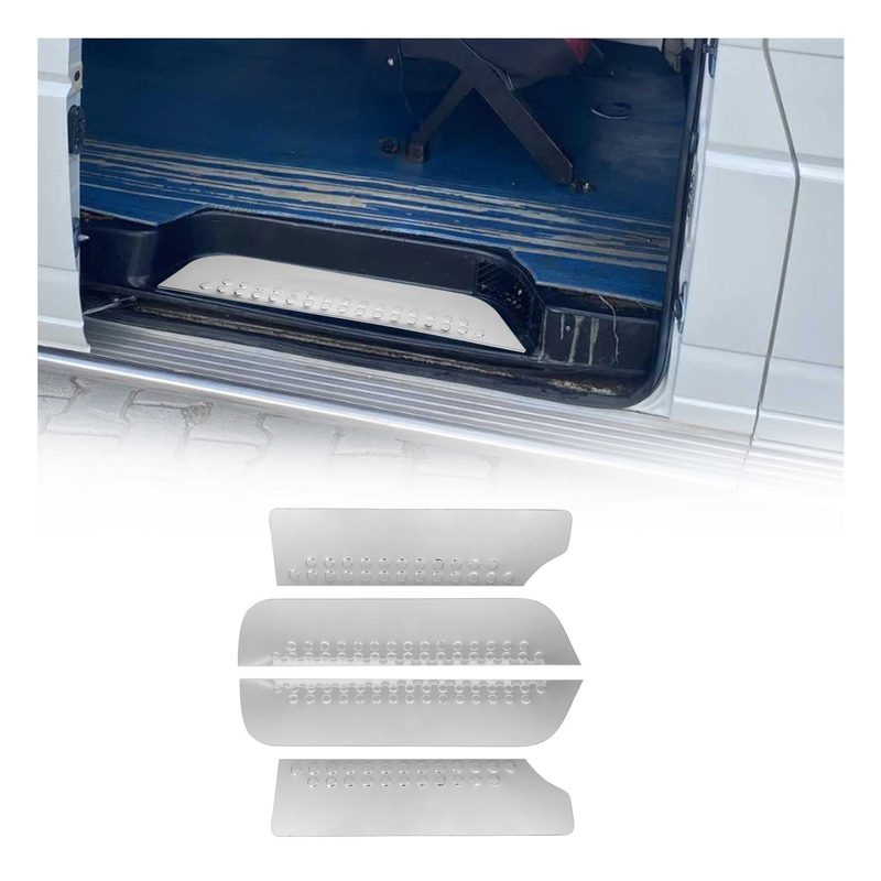 1993-2003 VW Eurovan Door Sill Scuff Plate Scratch Protector Stainless Steel Silver 2Pcs